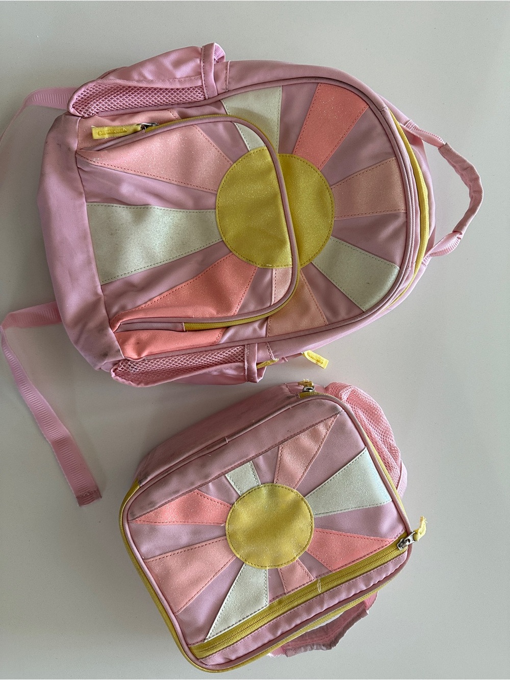 Pottery Barn Kids Glow-in-the-Dark Sunburst Small Mackenzie Backpack Bundle